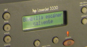 hp3330 error bombilla