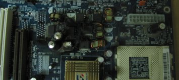 Placa base quemada