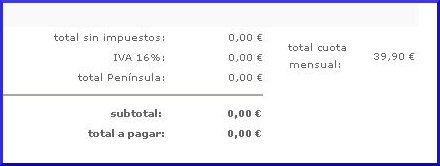 Factura 0 euros